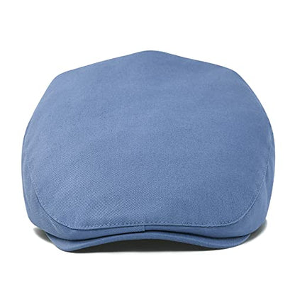 STARANCE Men Thin Cotton Gatsby Newsboy Cap - color: Blue, size: 7 1/4