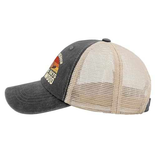 A Clean Beaver Always Gets More Wood Trucker Hats - Women's & Men's Funny Dad Hats - Perfect Birthday Gifts - color: Black
