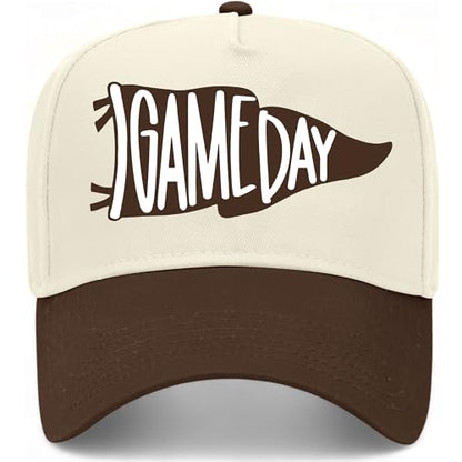 Game Day Flag Hat - color: Brown/Natural