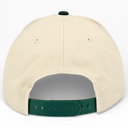 E BY ELIDAN Two Tone A-Frame Trucker Hat, 5-Panel Blank Baseball Snapback - color: Stone Dark Green