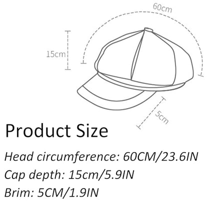 Women's Newsboy Hat Vintage Beret Cap Fashion Baker Boy Hat Chic and Stylish Women's Pageboy Hats