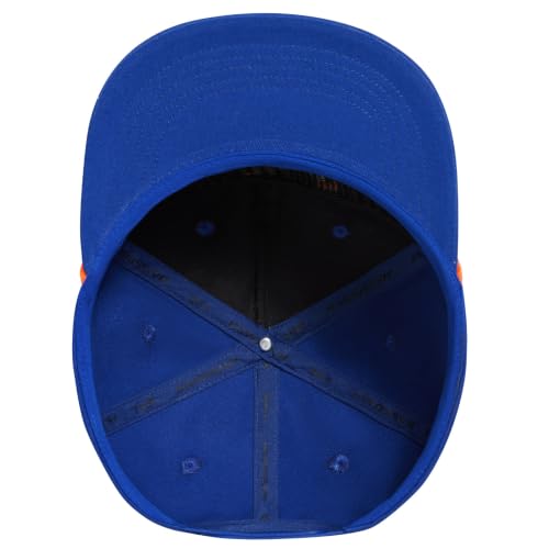 BASSDASH Embroidered Soft Top Flat Brim Duck Hat Snapback Cap for Hunting, Fishing, and Outdoor Activities - color: Royal Blue/Mallard