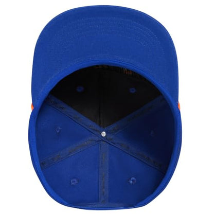 BASSDASH Embroidered Soft Top Flat Brim Duck Hat Snapback Cap for Hunting, Fishing, and Outdoor Activities - color: Royal Blue/Mallard