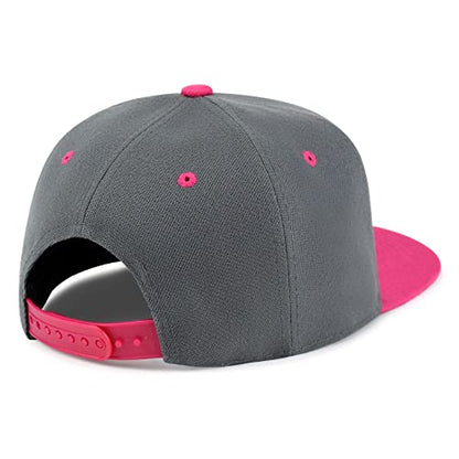 JPAK Pizza Hip-Hop Snapback Hat Embroidered Baseball Cap Foodie - color: 33. Dark Grey/Pink
