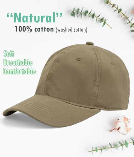 Hot Summer Baseball Cap, 35% Thinner Cotton Dad Hat Lightweight - color: Green