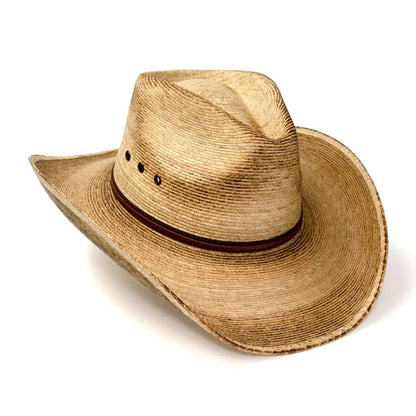 Western Express Palm Straw Cowboy Hat - Pinch Front Style with Distressed & Burnt Finish | Cowboy Hats for Men and Women