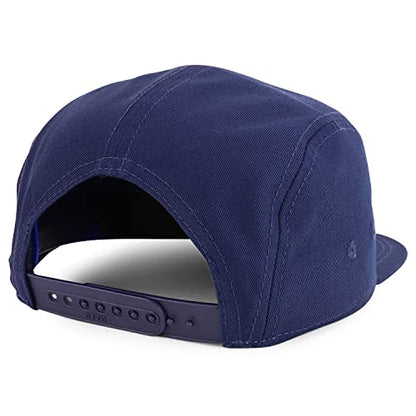 Armycrew 5 Panel Structured Firm Front Camper Snapback Cap - color: Navy