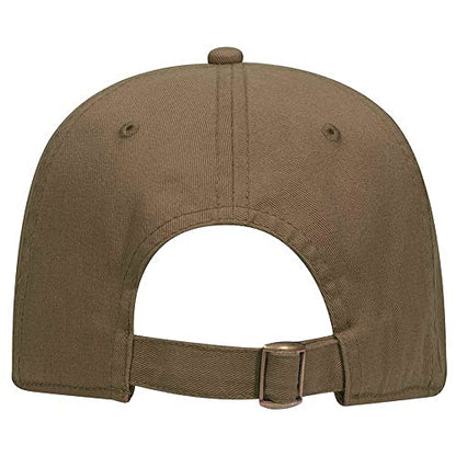 Ashen Fane 6 Panel Low Profile Garment Washed Superior Cotton Twill Dad Hat with Buckle - color: Coyote Brown