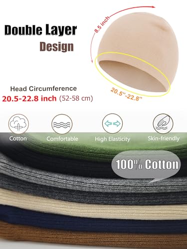 100% Cotton Beanie Hat for Men Women Cuffless Warm Winter Hats - color: 1pcs-pink