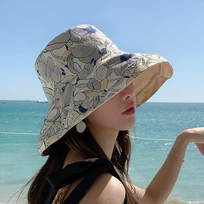 FaroDor Women's Reversible Bucket Hat UV Protection Packable Travel Cap Wide Brim Sun Hats 2026 - color: 4beige