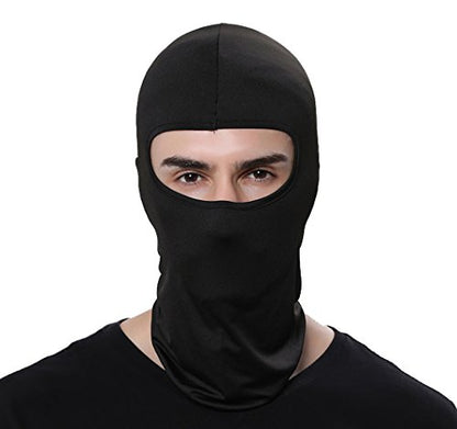 Pack of 3 Ski Mask Bandana Face Hat for Outdoor Airsoft Motorcycle Hood Helmet Balaclavas Headwear - color: Black