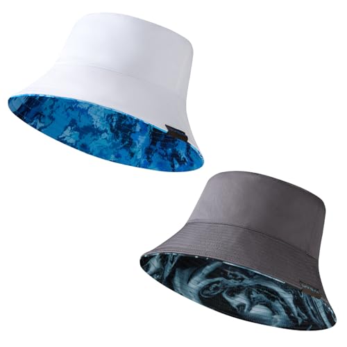UPF 50+ Reversible Sun Hat - color: Pack of 2 Colors: Collection C, size: Medium