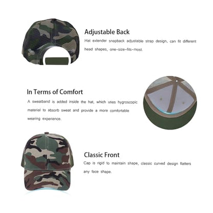 ZH 12 Pack Mesh Trucker Hats, Bulk Baseball Caps for Men and Women, Trucker Cap Wholesale - color: Camo