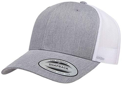 Yupoong Yp Classics Retro Trucker Cap - color: Heather/White, size: One Size, style: Single