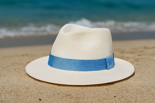 Gamboa Hatbands for Panama Hat Ribbon Hatband Cowboy Hats - color: Light Blue II, size: Large