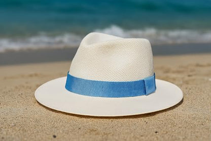 Gamboa Hatbands for Panama Hat Ribbon Hatband Cowboy Hats - color: Light Blue II, size: Large
