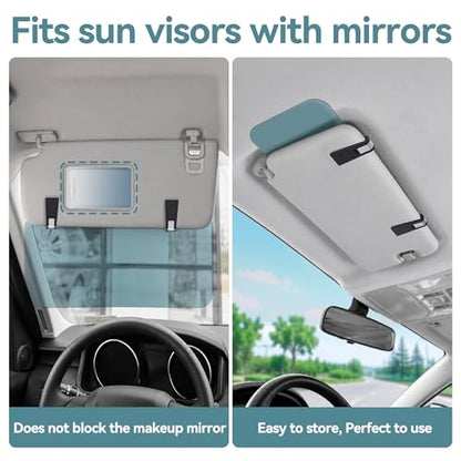 Car Sun Visor Extender – Anti-Glare Polarized Sun Blocker, UV400 Clip-On Tinted Visor Extension for Windshield, Ideal for Safe Driving