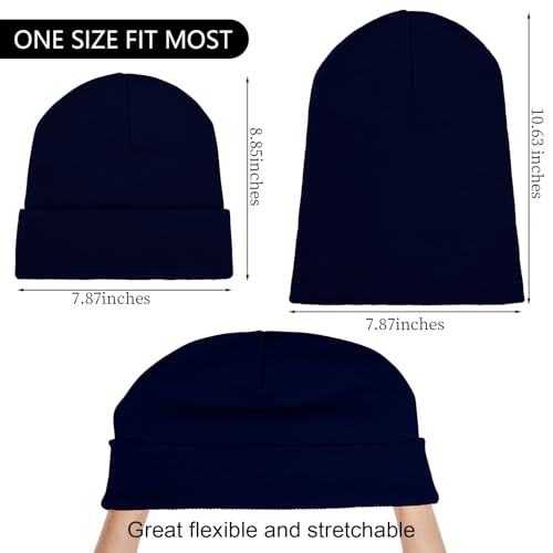 Pistha Beanie for Men Women-Knit Beanie Hats Skull Cap Winter Warm Hat - color: Navy Blue