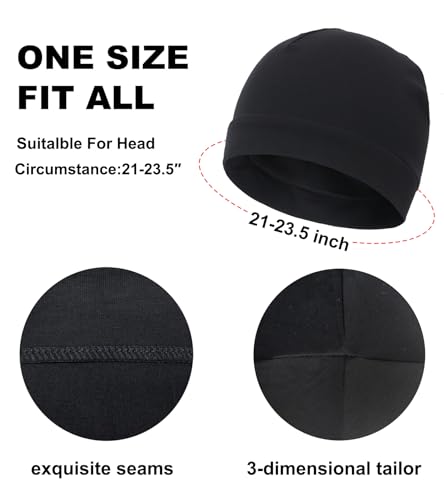 100% Cotton Skull Caps Beanie Bald Sleeping Hats for Men Women - color: 3pieces-black,dark Gray,white