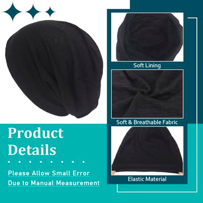 Ruphedy Men Slouchy Beanie Summer Long Oversize Thin Lightweight Skull Cap B011h - color: Black, size: One Size