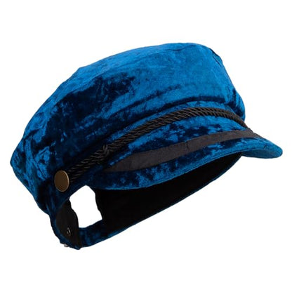 Jeanne Simmons Women's Crushed Velvet Sailor Hat - color: Royal Blue