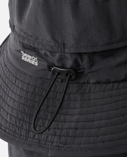 Rip Curl Men's UPF 50+ Quick Dry Surf Hat with Removable Neck Flap - color: Washed Black Search Series, size: Small