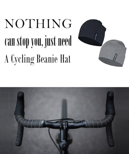 EMPIRELION Mens Running Beanie Hat, 9" Lightweight Helmet Liner Skull Cap - color: Dark Grey Mel. + Mid Grey Mel.