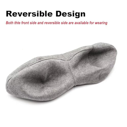 Wheebo Reversible Solid Color French Beret Hat for Women and Girls - color: Gray