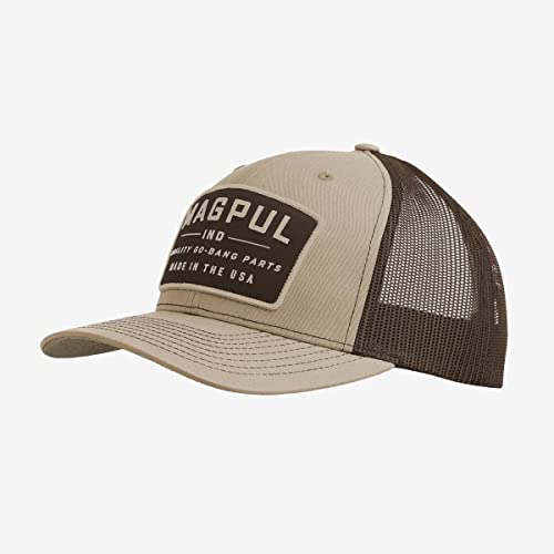 Magpul Trucker Hat Snap Back Baseball Cap, One Size Fits Most - color: Go Bang Khaki