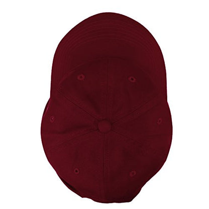 Falari Classic Baseball Cap Dad Hat 100% Cotton Soft Adjustable Size - color: Burgundy