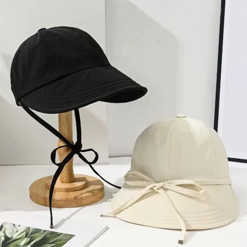 Womens Sun Hat Wide Brim UPF 50+ UV Protection Foldable Packable Sun Shield Hat for Women, Ponytail Outdoor Fishing Hat - color: Upgraded Black