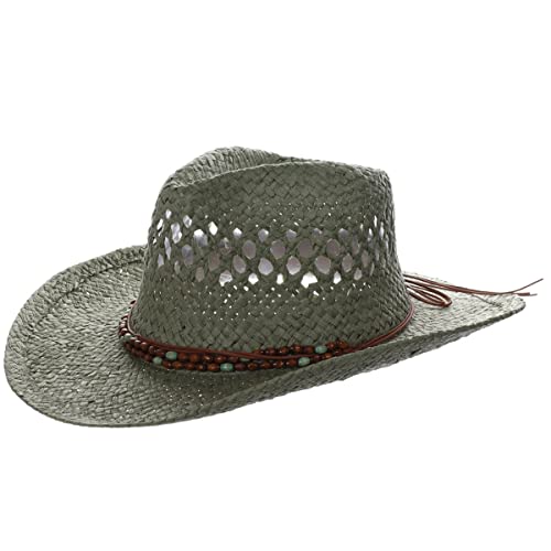 Panama Jack Drifter Sun Hat - Toyo Straw, 3 1/4" Shapeable Brim - color: Olive