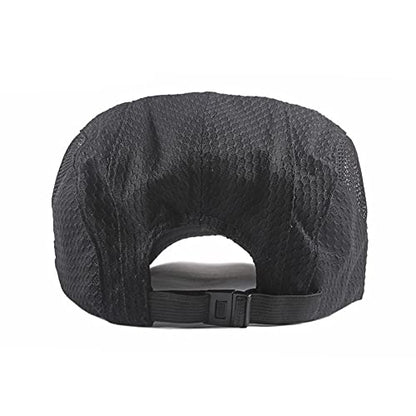 FASHIXD Mens Mesh Flat Caps Light Summer Beret Hat Breathable Newsboy Ivy Cap Cabbie Adjustable - color: Black