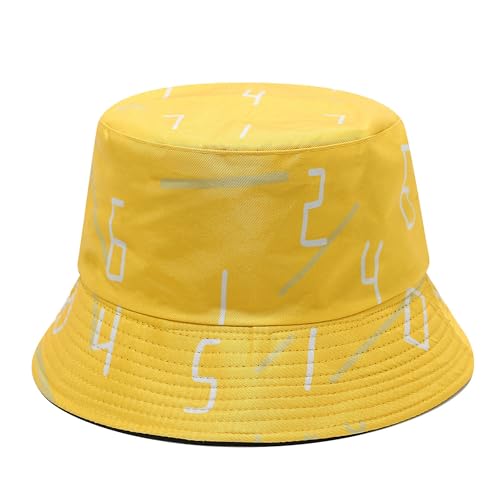 Unisex Print Double-Side-Wear Reversible Bucket Hat - color: Numbers