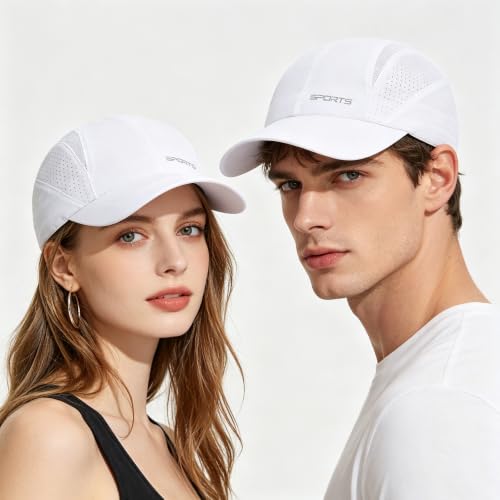 Cmonie 3Pcs Quick Dry Baseball Hat Breathable Sport Cap - color: 3pcs-black&white&gray-c