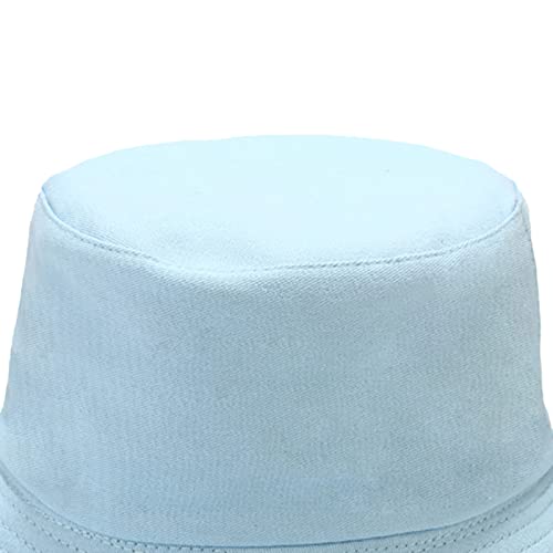 Unisex Bucket Hat Beach Sun Hat Aesthetic Fishing Hat for Men Women Teens, Reversible Double-Side-Wear - color: Light Blue