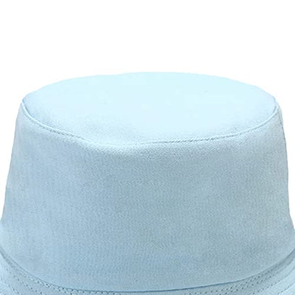 Unisex Bucket Hat Beach Sun Hat Aesthetic Fishing Hat for Men Women Teens, Reversible Double-Side-Wear - color: Light Blue