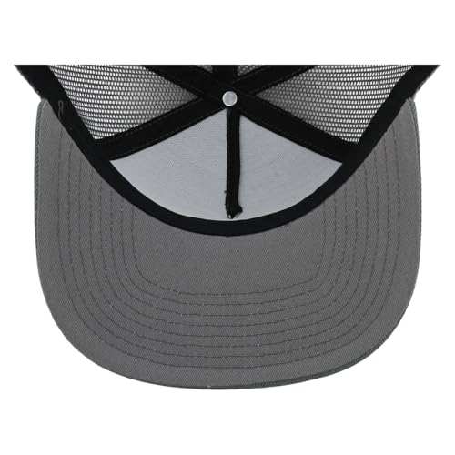 Lids Blank Essential 5-Panel Trucker Adjustable Snapback Hat - color: Charcoal