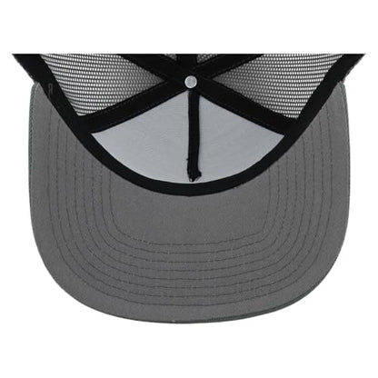 Lids Blank Essential 5-Panel Trucker Adjustable Snapback Hat - color: Charcoal