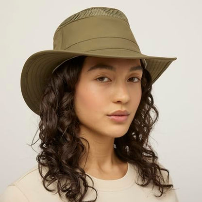 Tilley Womens Ltm5 Airflo Medium Brim Recycled Sun Hat, Olive, 7.75 US - color: Olive, size: 7 3/4
