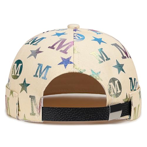 Dome Brimless Hats for Women Men Sailor Docker Beanie Cap Rolled Cuff Visorless Caps