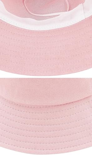 Bucket Hat Beach Sun Hat Fishing Hat for Women Men, Summer Outdoor Travel Packable Fisherman Hat - color: Pink