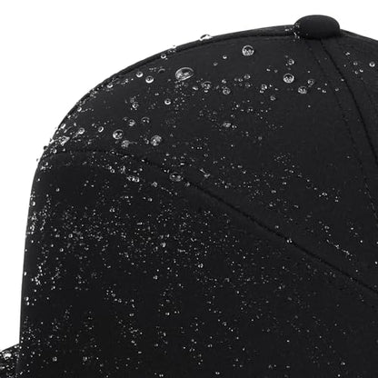 Quick Dry Baseball Cap Flat Brim Snapback Golf Hat for Men Women - color: Black*4