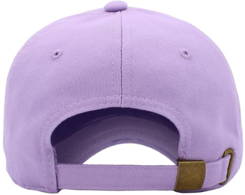 KBETHOS Classic Unisex Cotton Adjustable Low Crown Baseball Cap – Plain Dad Hat - color: Lavender