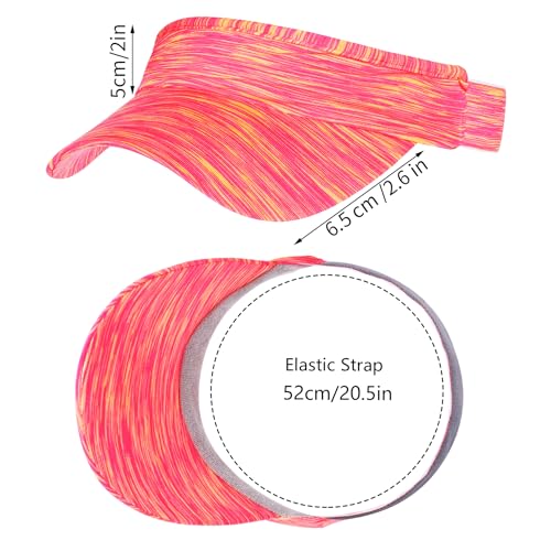 Marrywindix 1 Piece Sun Visor Hat Stretch Headband Sport Wear Athletic Visor Cap for Women and Men - color: Pink