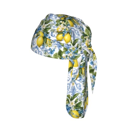 Adjustable Cycling Cap, Quick Dry Sports Bandana Skull Cap Helmet Liner - color: Lemon