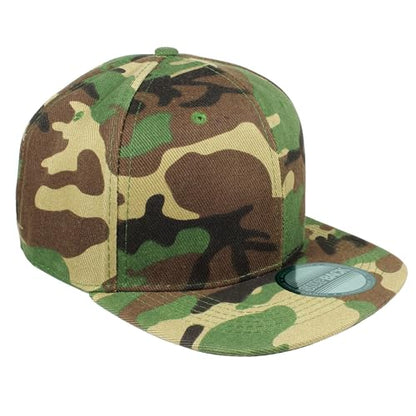 Gelante Plain Blank Flat Brim Adjustable Snapback Baseball Caps LOT 6 Pack - color: Camo