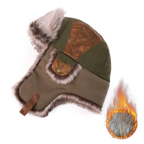 TOP-EX Oversized XL XXL Mens Hunting Trapper Hats Winter Warm Earflap Ushanka Russian Hiking Skiing - size: X-Large-XX-Large