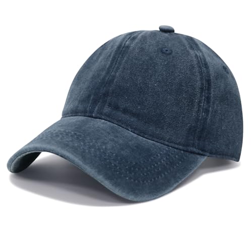 NPQQUAN Original Classic Low Profile Baseball Cap Golf Dad Hat Adjustable - color: Blue(washed)