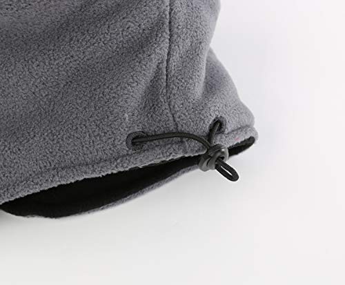 Home Prefer Mens Womens Warm Fleece Beanie Earflap Winter Hat Outdoor Winter Cap - color: Light Gray